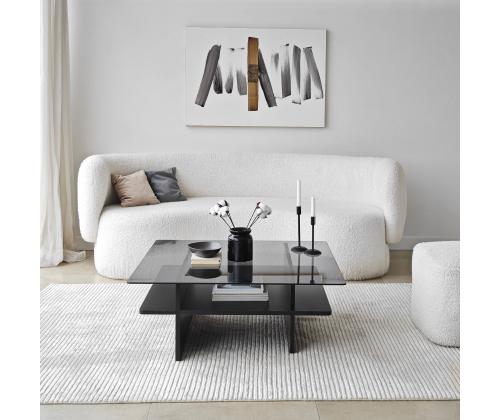 Kohvilaud Saga Square - Black, Fume