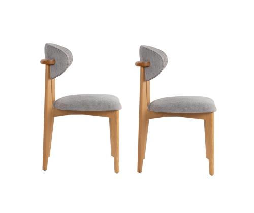 Mööblikomplekt toolid Lionte - Grey, Light Oak