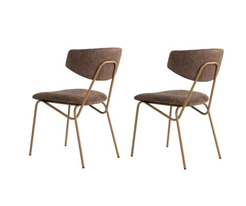 Mööblikomplekt toolid Nancy - Brown, Gold