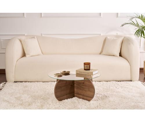 Kohvilaud Aeris - Venezia Walnut, Transparent