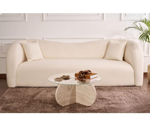 Kohvilaud Aeris - Travertine, Transparent