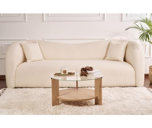 Kohvilaud Clara - Sapphire Oak, Transparent