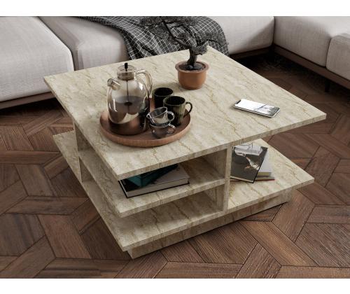 Kohvilaud Skull - Travertine