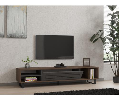 TV laud Eray - Walnut, Anthracite