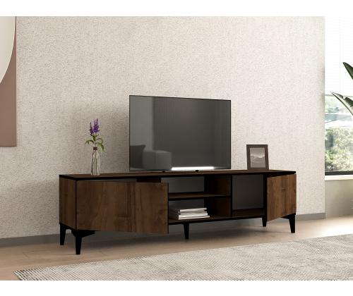 TV laud Erem - Walnut, Black
