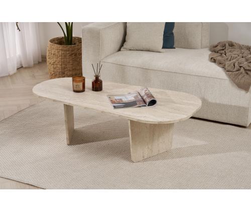Kohvilaud Ovalis - Travertine