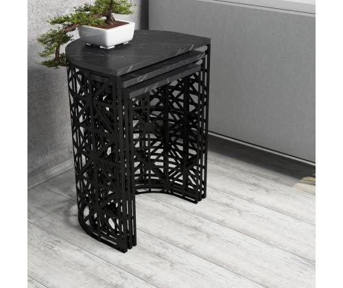 Mööblikomplekt lauad Stil - Black Marble