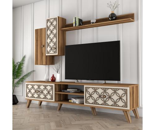 TV laud Class S - Walnut, Cream