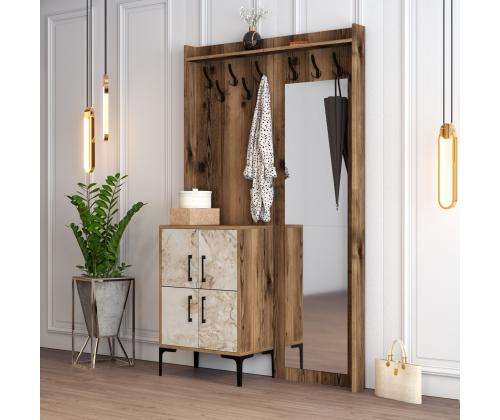 Berlin BC - Walnut, White Marble