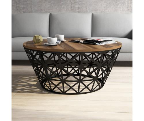 Kohvilaud Stil Metal Ferforje - Walnut