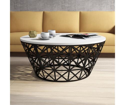 Kohvilaud Stil Metal Ferforje - White