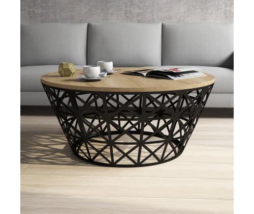 Kohvilaud Stil Metal Ferforje - Oak