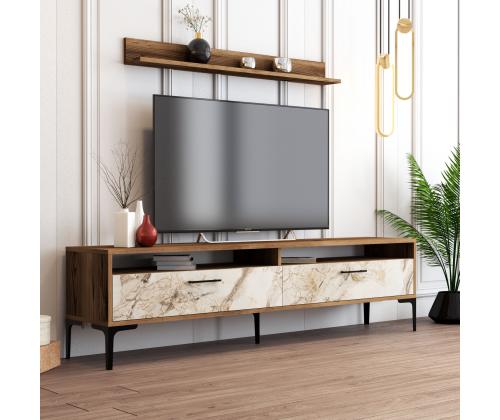 Istanbul - Walnut, White Marble