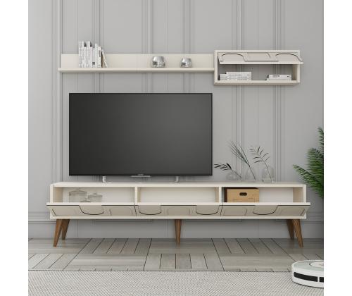 TV laud Lyon 2 - Cream, Walnut