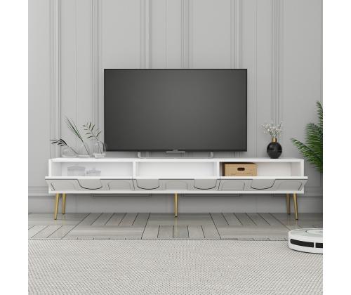 TV laud Lyon 43 - White, Gold