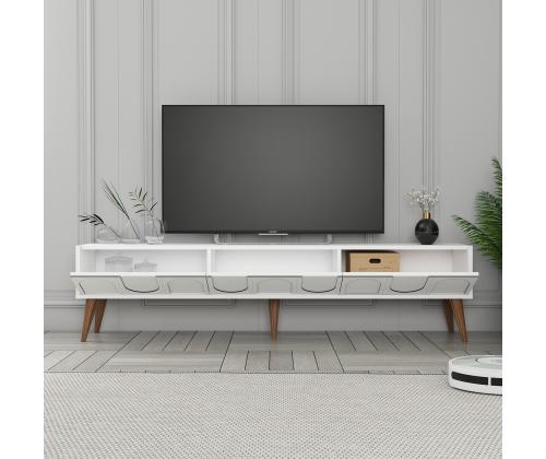 TV laud Lyon 44 - White, Walnut