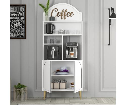 Kohvilaud Lyon 80 - White, Gold