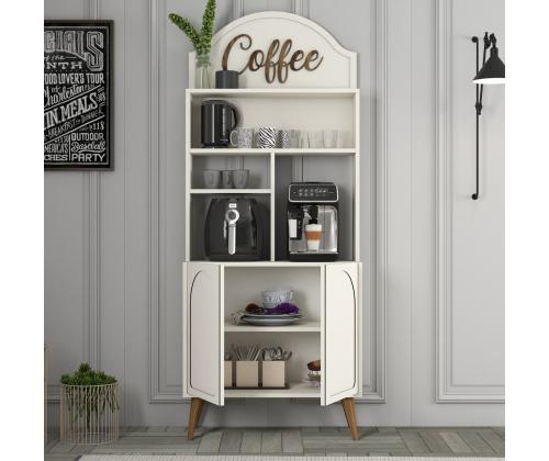 Kohvilaud Lyon 80 - Cream, Walnut