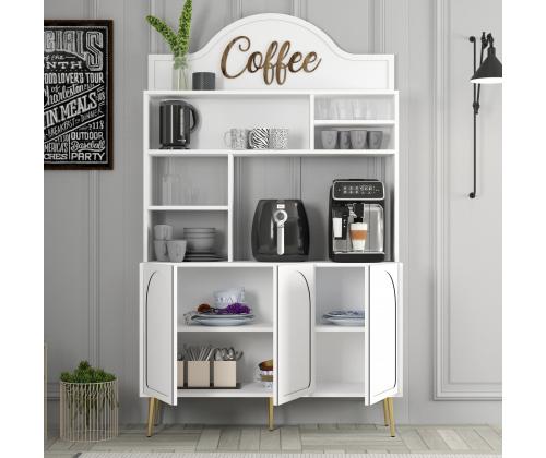 Kohvilaud Lyon 120 - White, Gold