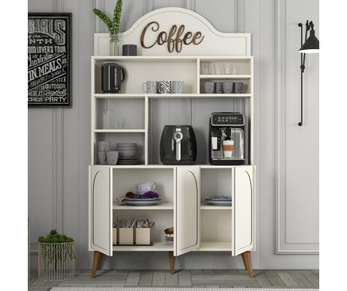 Kohvilaud Lyon 120 - Cream, Walnut