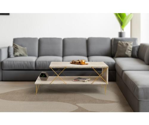 Kohvilaud Loire - Gold, Travertine