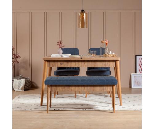 Vina Bench Dark Blue, Atlantic