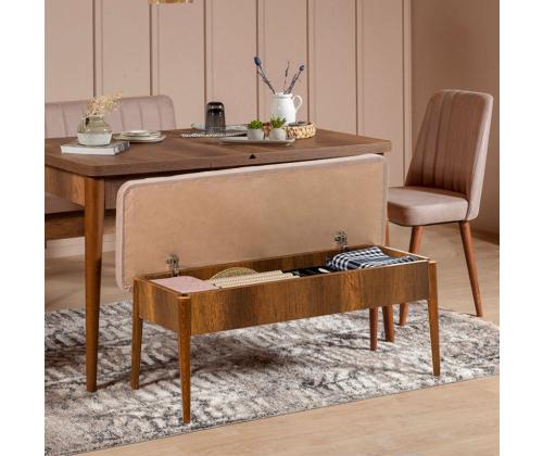 Mööblikomplekt toolid Vina Walnut Stone