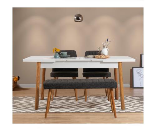 Mööblikomplekt toolid Santiago White Atlantic-Anthracite