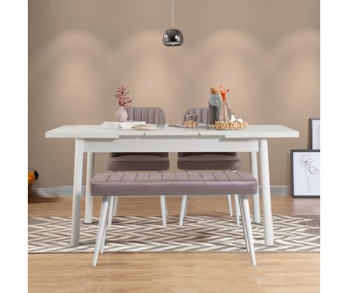 Mööblikomplekt toolid Santiago White-Soho Grey