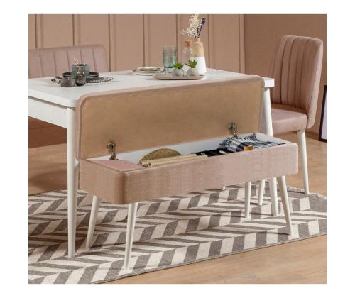 Mööblikomplekt toolid Vina 0900 - 3 - White, Stone