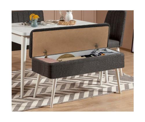 Mööblikomplekt toolid Vina 1053 - 4 - Anthracite, White