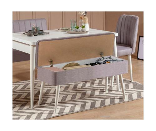 Mööblikomplekt toolid Vina 0701 - 4 - White, Grey