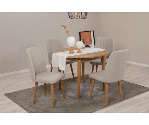 Mööblikomplekt toolid Vina 1005 - Atlantic Pine, Cream