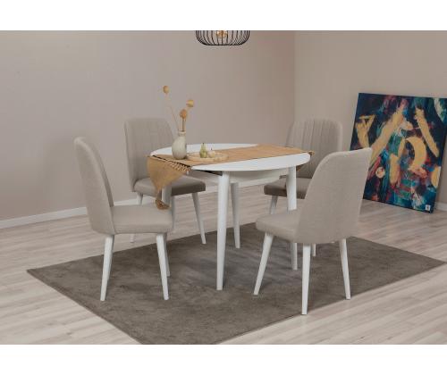 Mööblikomplekt toolid Vina 1005 5 - White, Cream