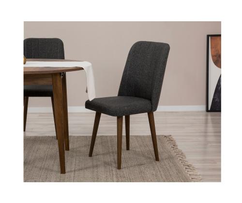 Mööblikomplekt toolid Vina 1053 - Walnut, Anthracite