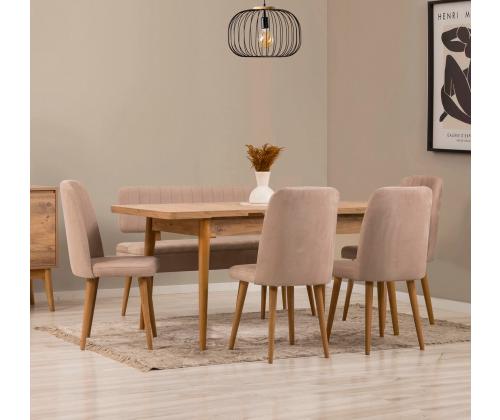 Mööblikomplekt toolid Vina - Atlantic Pine, Stone