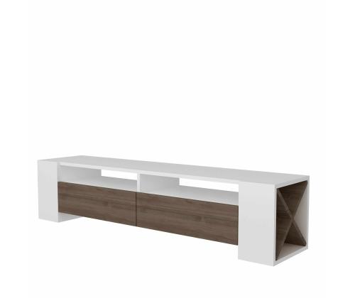 TV laud Sosruko - White, Walnut