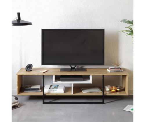 TV laud Asal (150) - Oak, White, Black