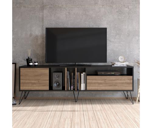 TV laud Mistico (180) - Walnut, Black