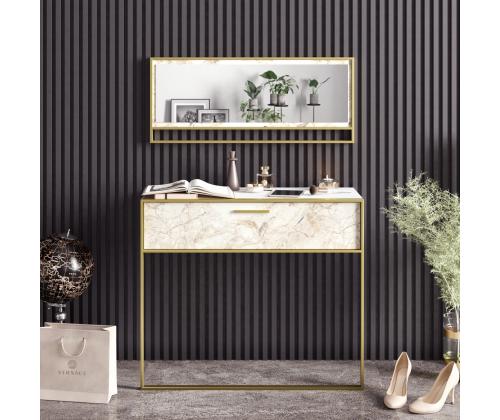 Polka Aynalı - White