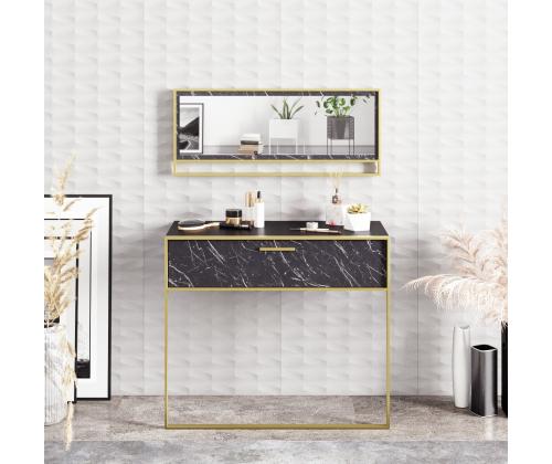 Polka Aynalı - Black