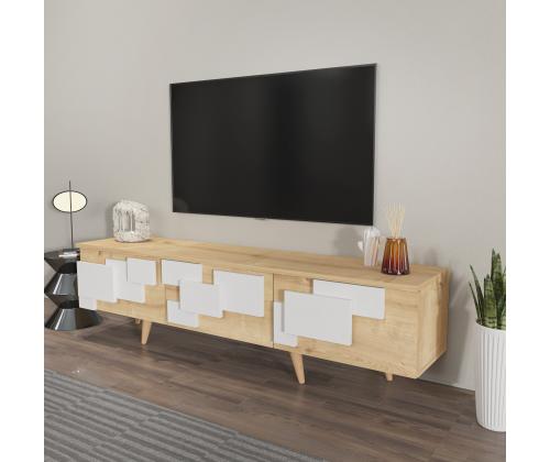 TV laud 3 D - Oak, White