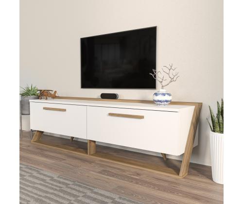 TV laud Astrid - White, Walnut