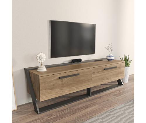 TV laud Astrid - Walnut, Black