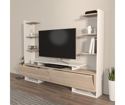 TV laud Ava - White, Oak