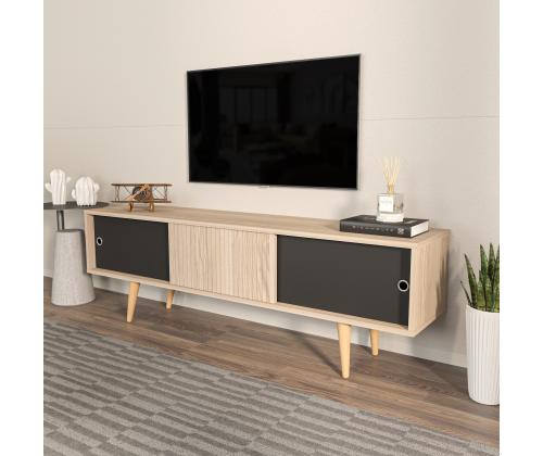 TV laud Ecrin - Oak, Black