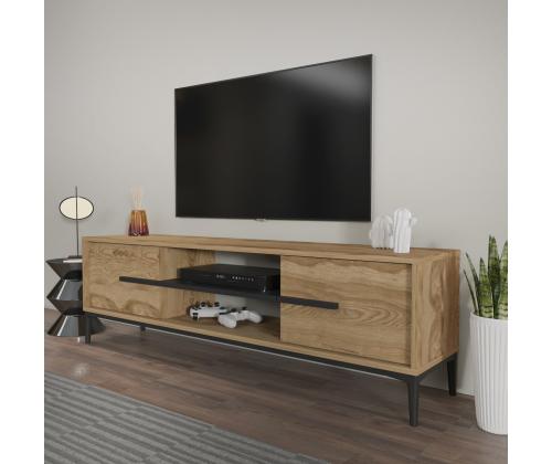 TV laud Eslem - Oak, Black