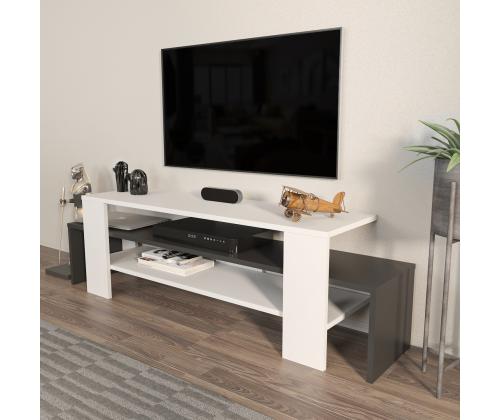 TV laud Lenora - White, Anthracite