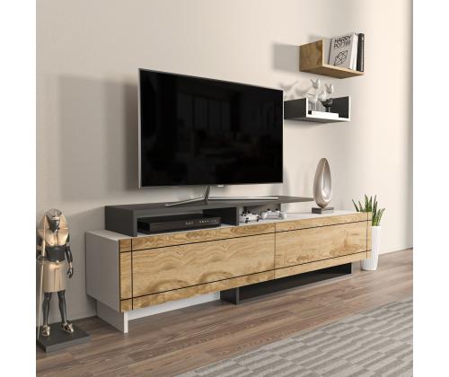 TV laud Tammy - White, Oak