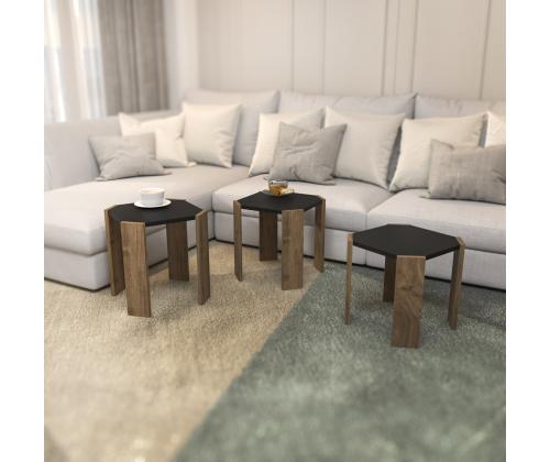 Kohvilaud Lori - Anthracite, Walnut